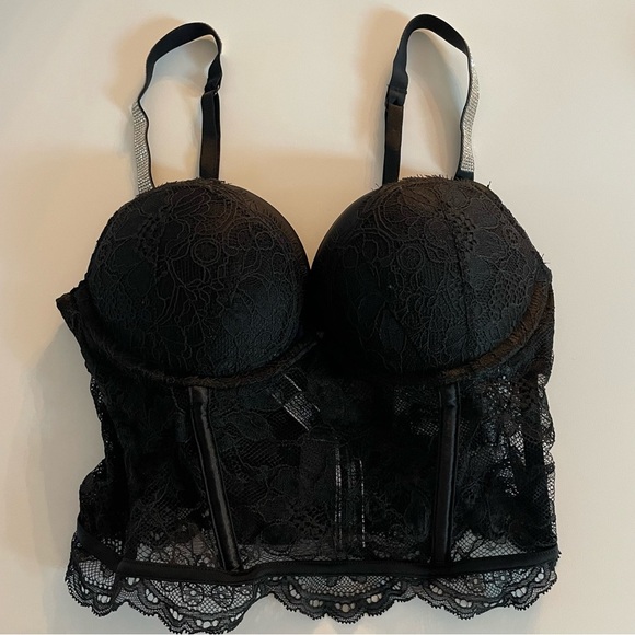 New! Victoria's Secret Bombshell Add-2-Cups Shine Strap Corset Bra 22885 - Picture 2 of 7